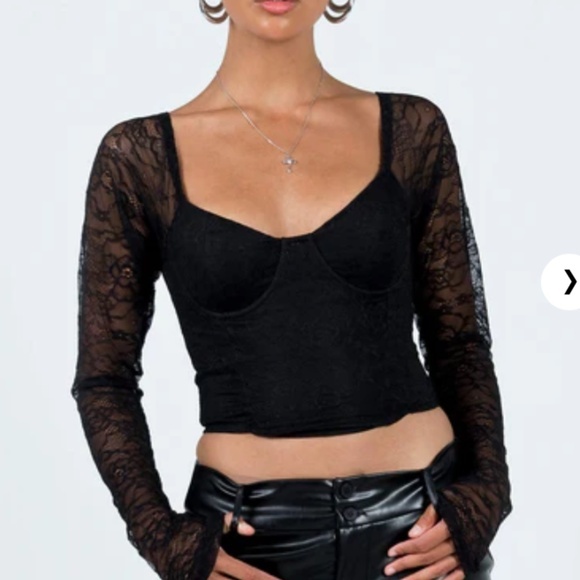 PRINCESS POLLY‎ Purnell  Lace Top Black - Size 4 - NEW With Tags - In Bags. - Picture 3 of 16